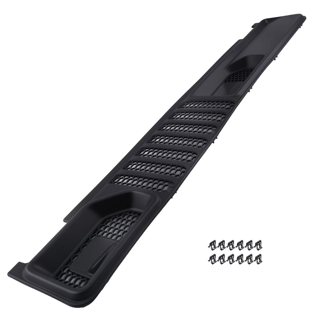 Cowl Panel Grille for Jeep Wrangler (2018-2024) Black ABS