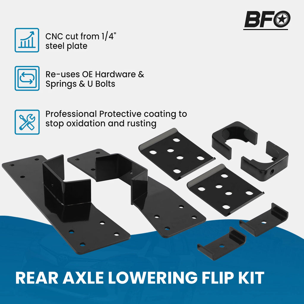 2" / 6" Drop Axle Flip Lowering Kit for Chevy Silverado GMC Sierra 1500 (1999–2006)