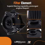 Air Cleaner Kit for Harley Davidson Touring (2000–2007) Black Filter