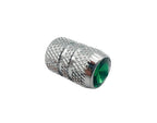 Tire Valve Stem Caps Chrome Green Set for Hot Rod Car Truck ATV (—)
