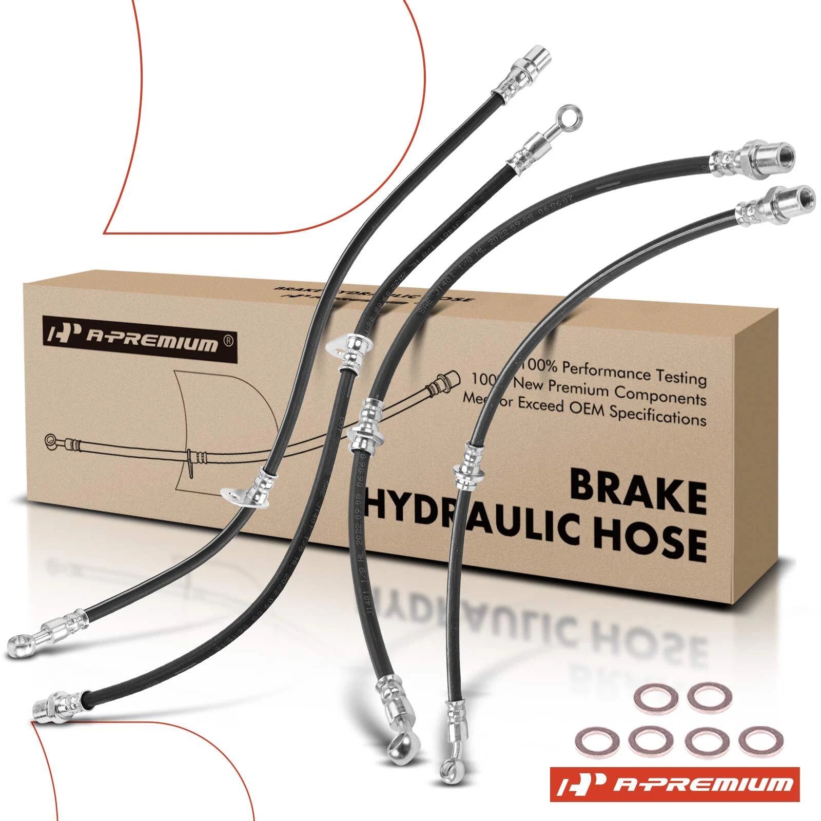 Set of 4 Brake Hydraulic Hoses for Subaru Forester (2003–2005)