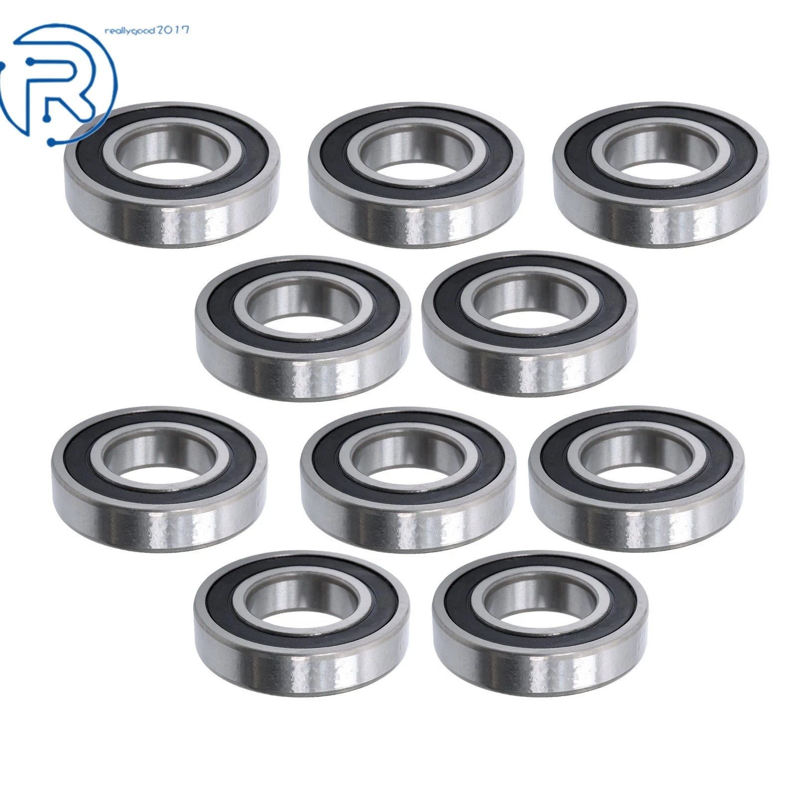 Set of 10 Deep Groove Ball Bearings 40mm Inner Dia 80mm OD
