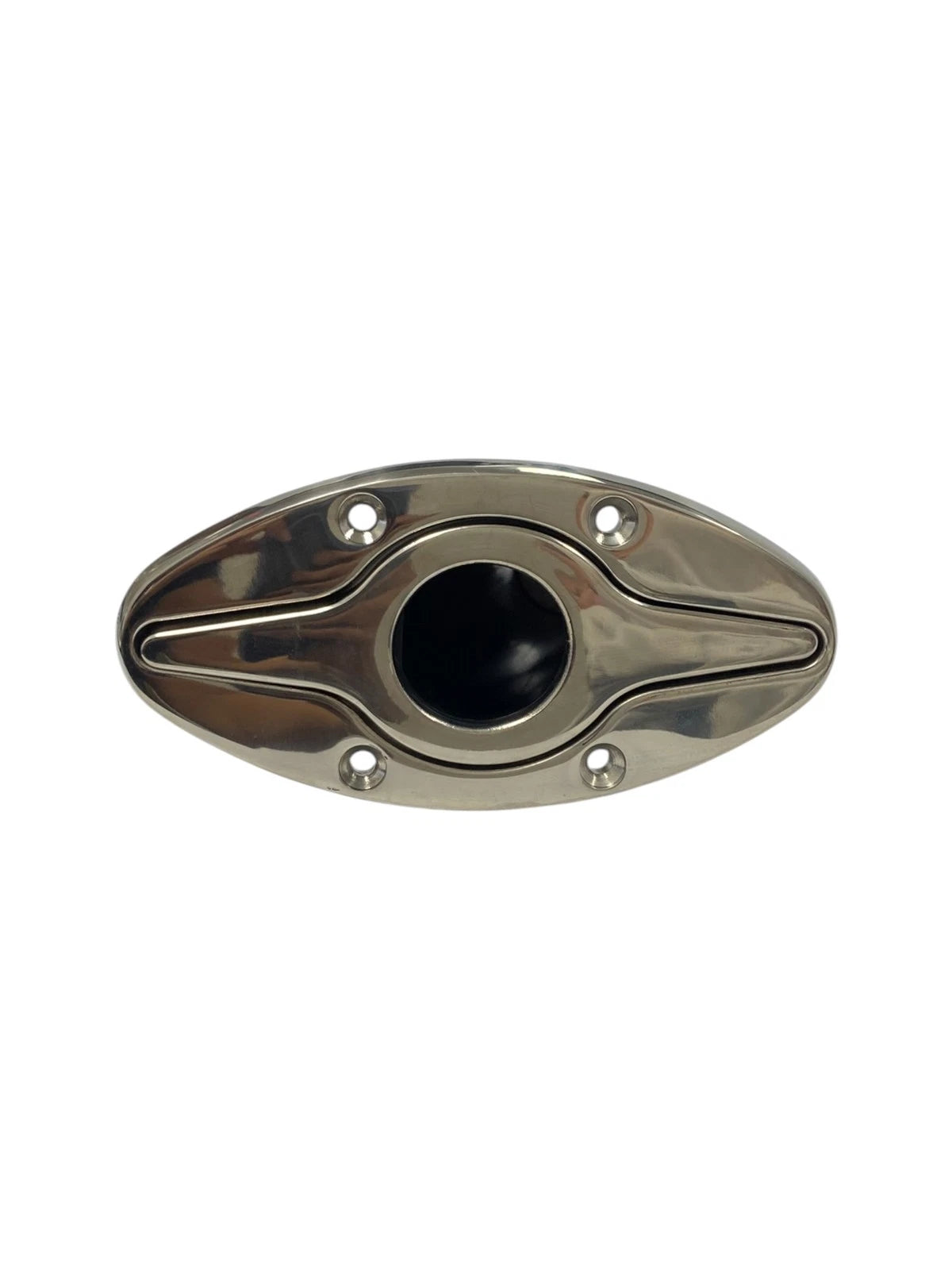 Cleat with Rod Holder 6", 15 Degree Stainless Steel for Marine Boats
