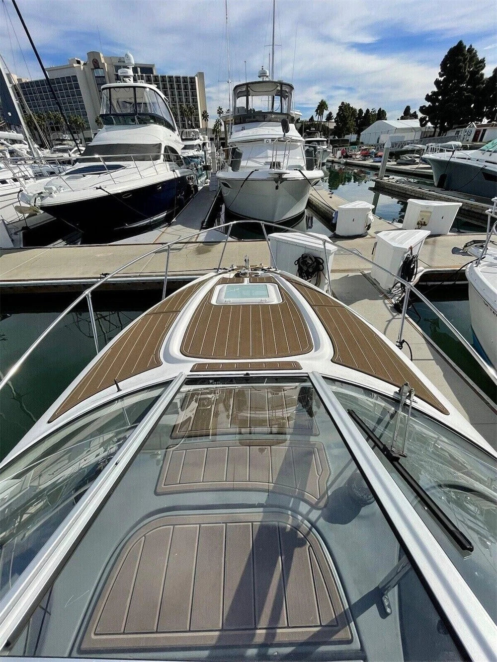 EVA Foam Faux Teak Deck Floor Mat for Bayliner 245 SB (2003)