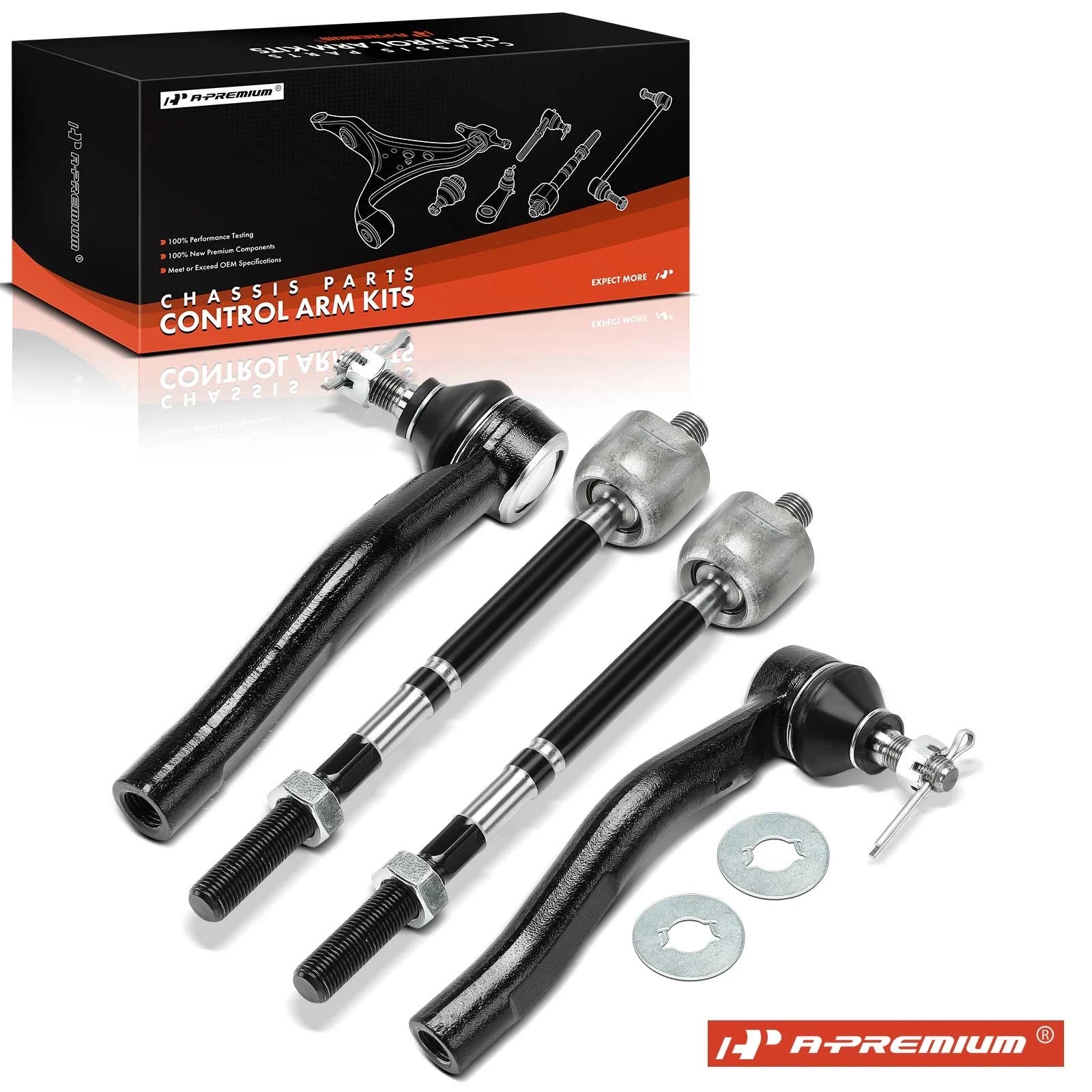 Front Inner & Outer Steering Tie Rod End for Toyota Yaris (2006-2013)