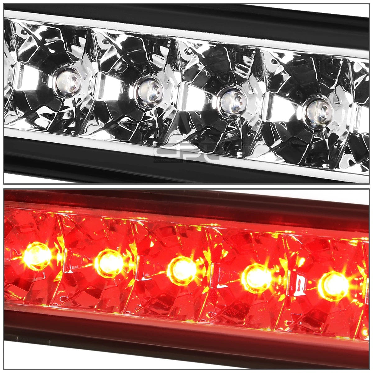 Chrome Housing Rear Third Tail Brake LED Light for Jeep Wrangler (1997–2006)