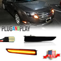 Smoked Amber LED Front Bumper Side Marker Signal Lights for Ford Fusion (2010–2012)