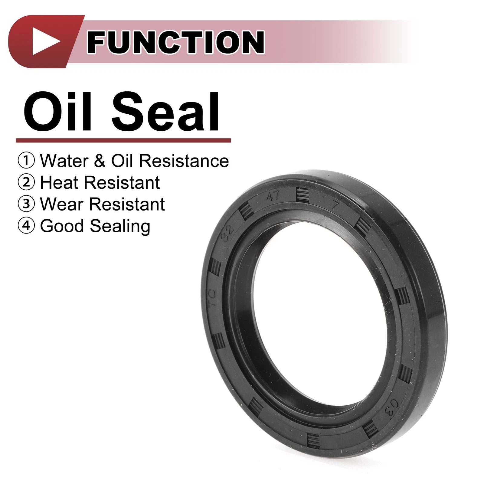 Set of 5 Rotary Shaft Oil Seals 32x47x7mm Nitrile Rubber 672668828625