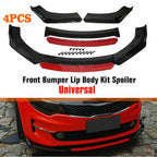 Front Bumper Lip Body Kit Spoiler for Honda Civic (2016–2021) Glossy Black + Red