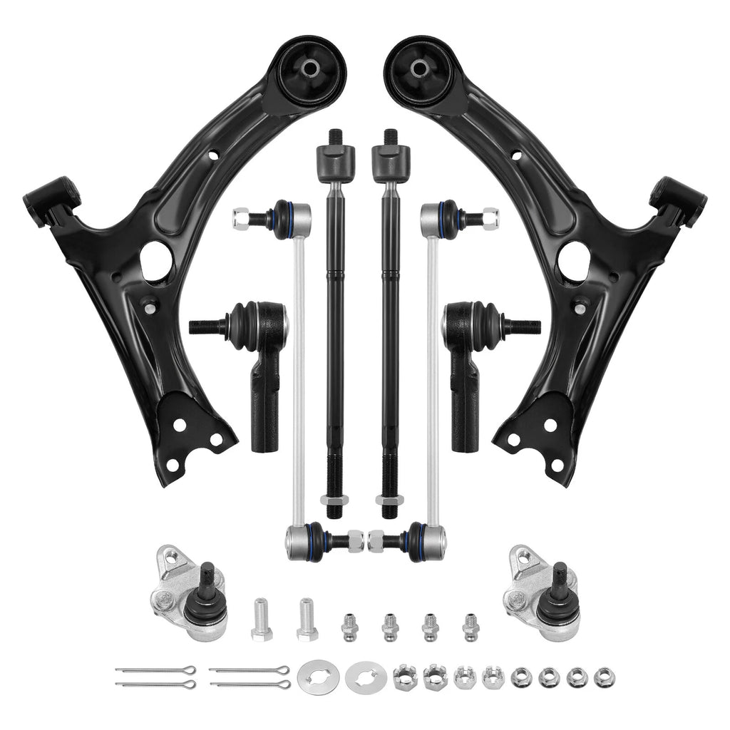 Front Lower Control Arm and Sway Bar and Tie Rod End for Toyota Corolla (2009–2013)