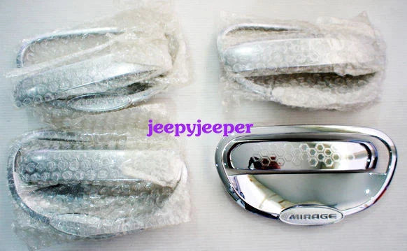 Chrome Door Handle Insert Bowl Trim Cover for Mitsubishi Mirage Space Star (2012)