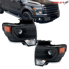 HID Projector Headlights for Ford F150 (2013–2014) Black Trim Pair