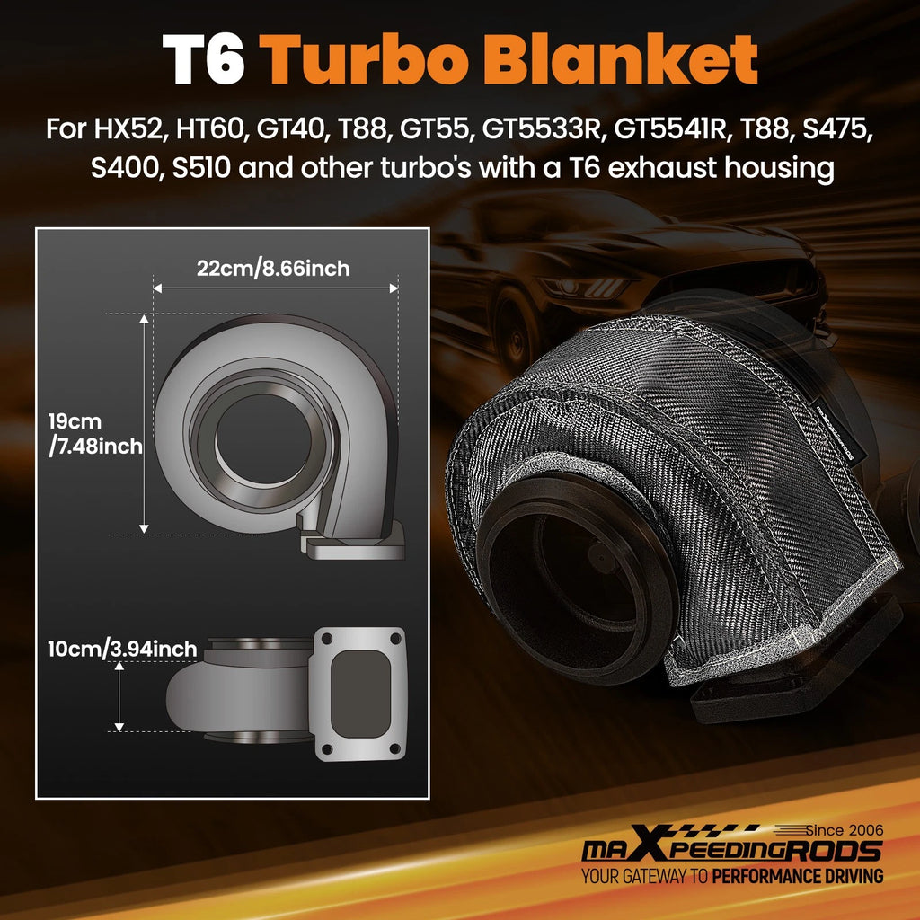 T6 Carbon Heat Shield Blanket for Detroit Diesel Series 60 (T6 Turbocharger)