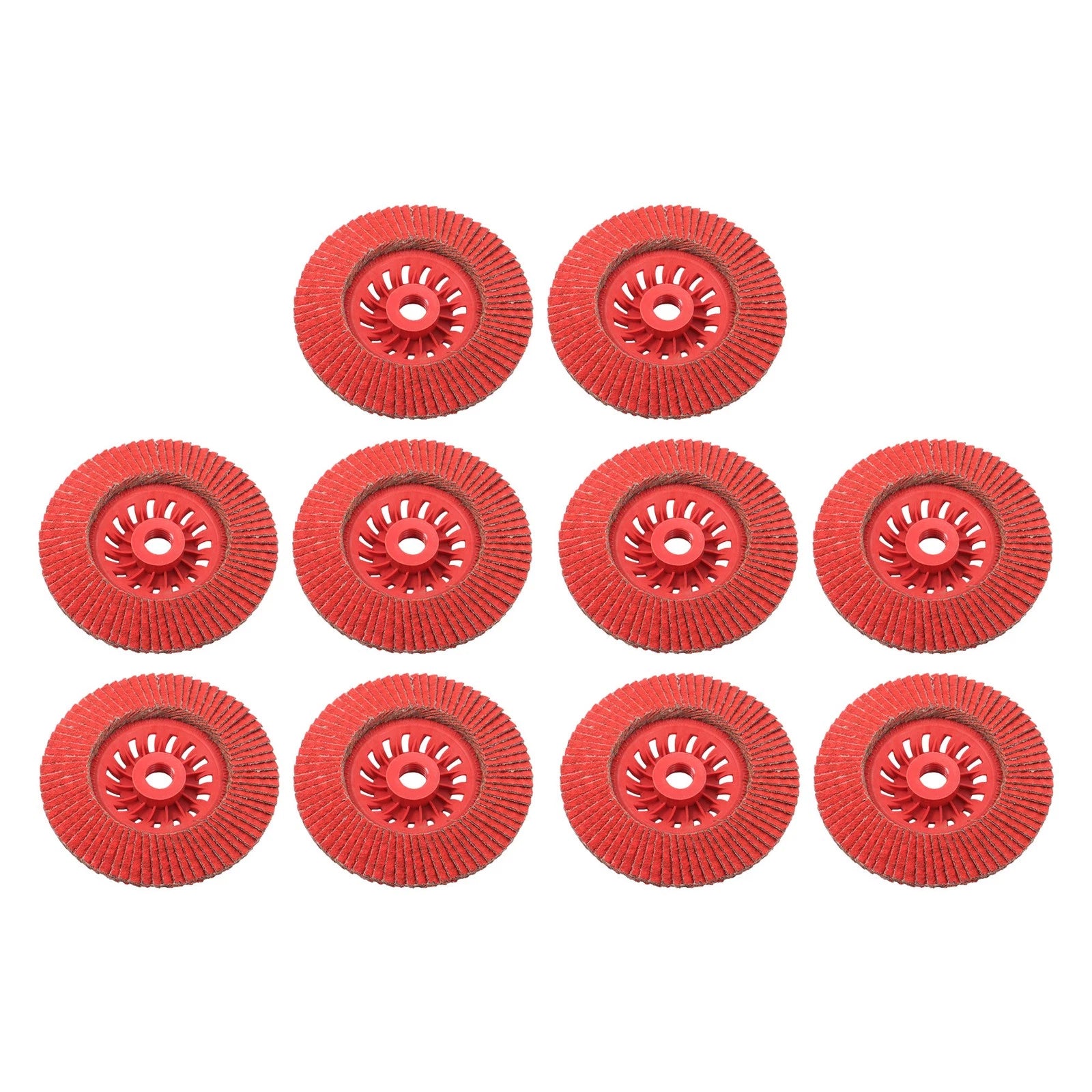 Set of 10 Flap Sanding Discs for Grinding Wheel (40 Grit, Type 29)