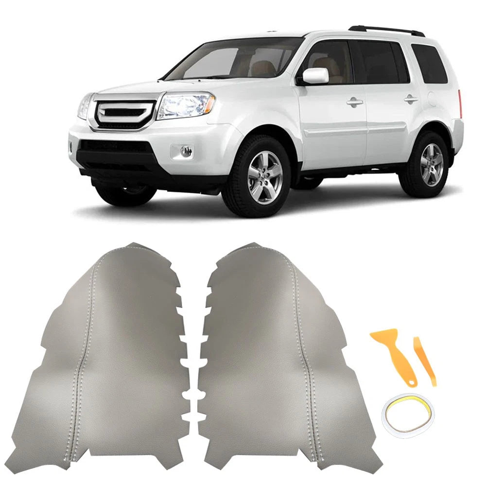 Set of 2 Leather Door Panel Armrest Covers for Honda Pilot (2009-2015)
