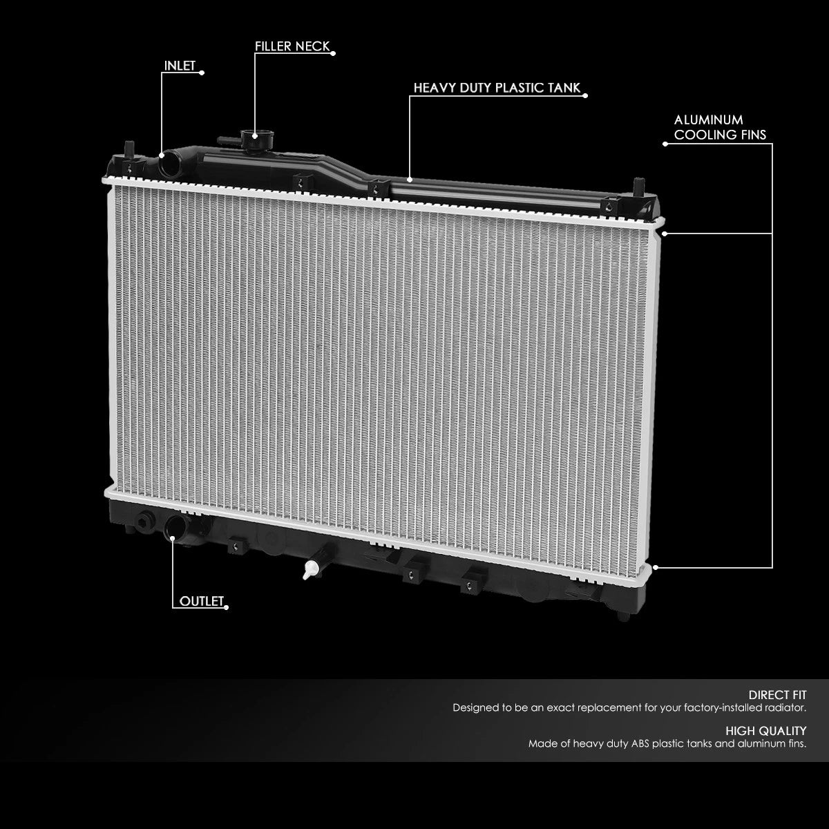Full Aluminum Core Radiator for Honda S2000 (2000–2009) DPI 2344