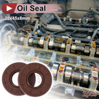 Set of 2 Oil Seal Rotary Shaft Seal FKM Rubber 20x45x8mm
