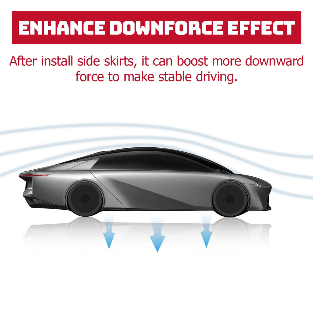 Set of 2 Matte Side Skirts for Toyota Corolla (2014–2019) JDM Style