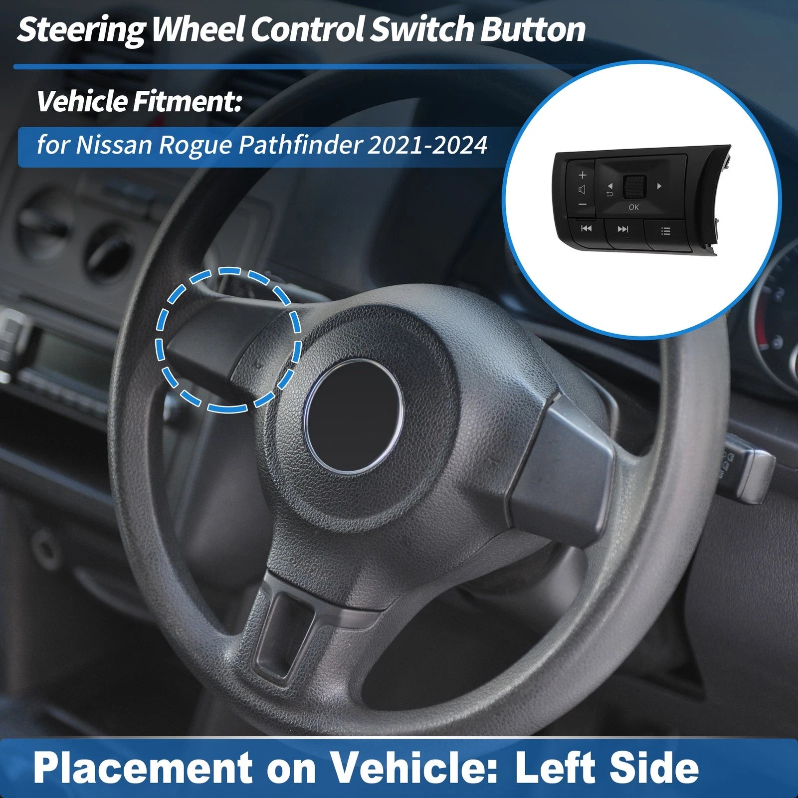 Cruise Control Rocker Switch Button for Nissan Rogue Pathfinder (2008–2019)