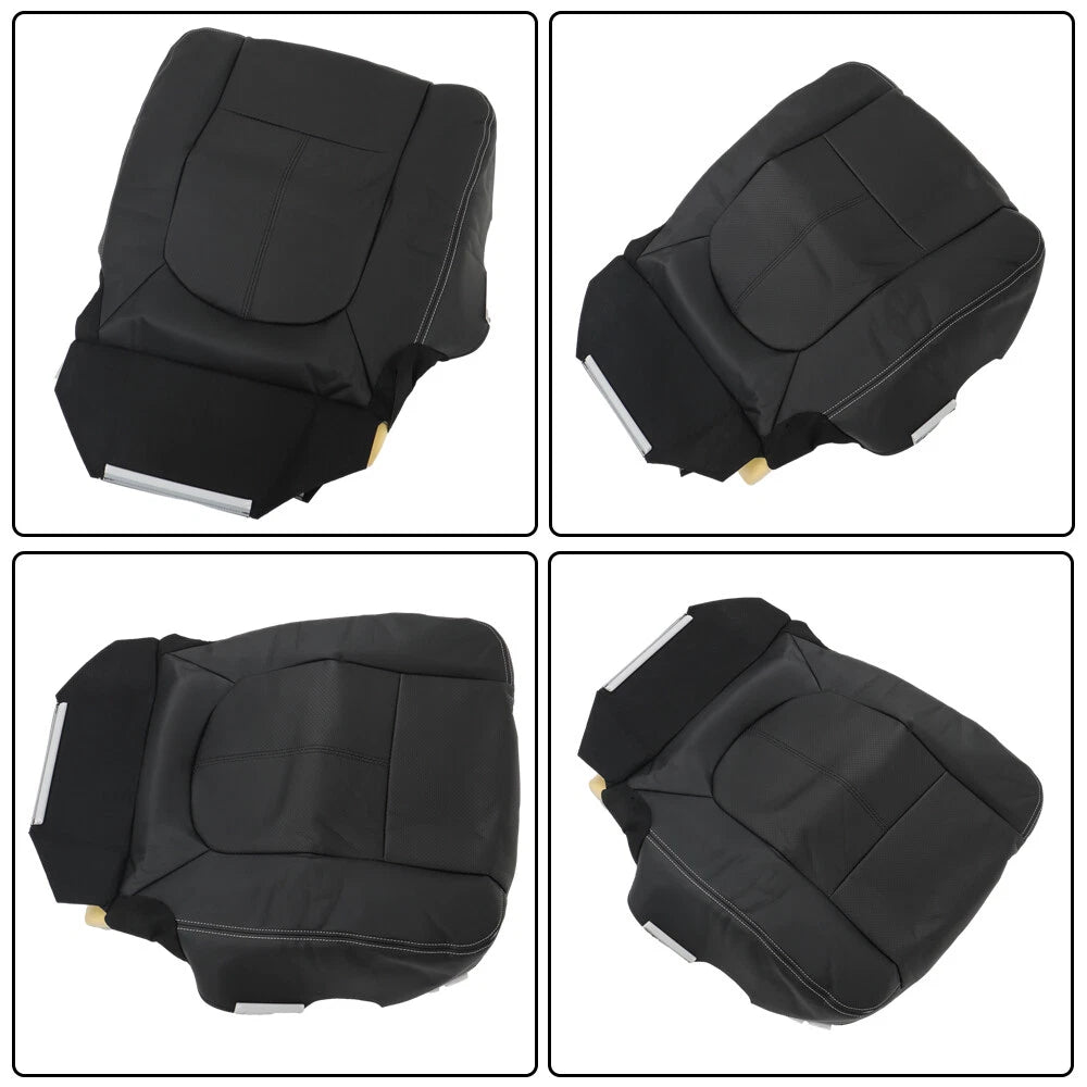 Set of 2 Black Leather Seat Covers for Ford F250 F350 Lariat (2011–2016)
