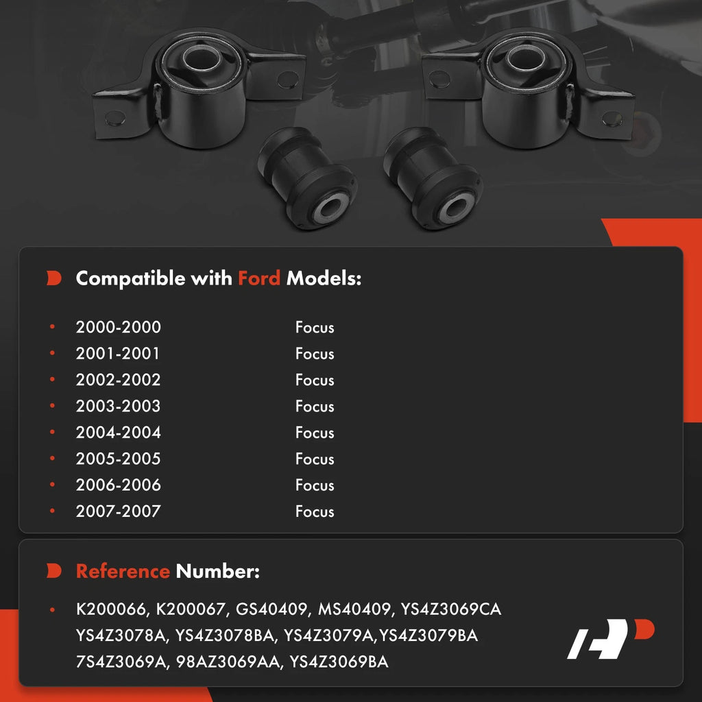 Set of 4 Control Arm Bushings for Ford Focus