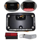Black License Plate Frame Bracket w/ LED for Harley FLSTN (2005–2020)