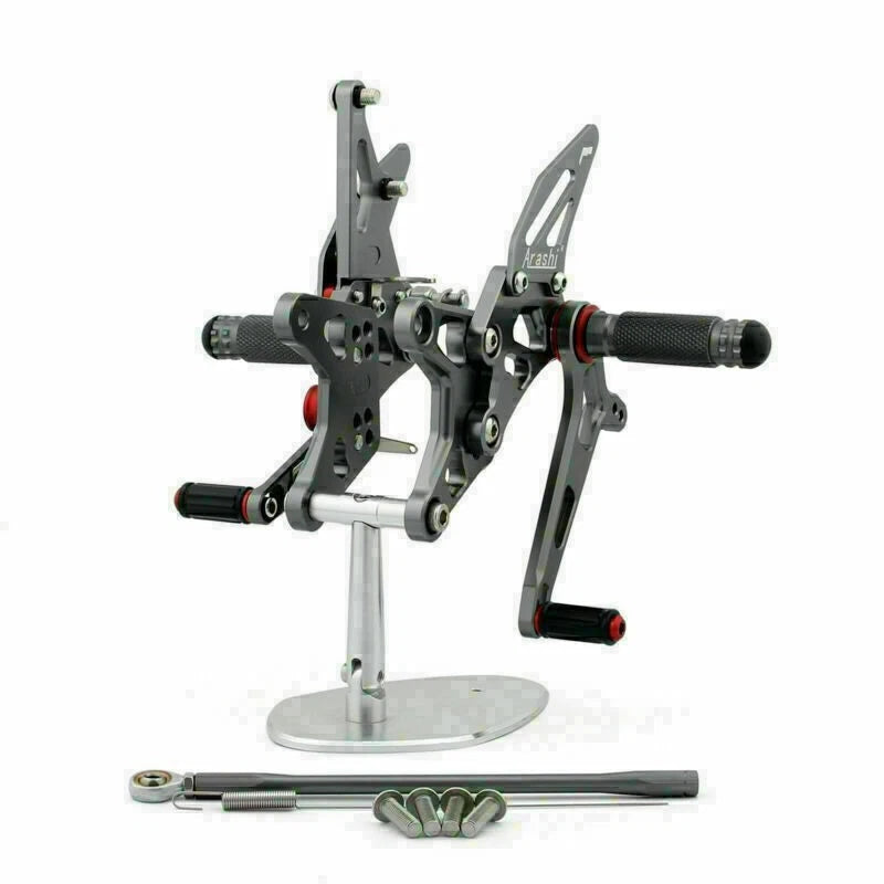 Rearset Foot Pegs for Kawasaki ZX6R (2009–2012) Gray UE