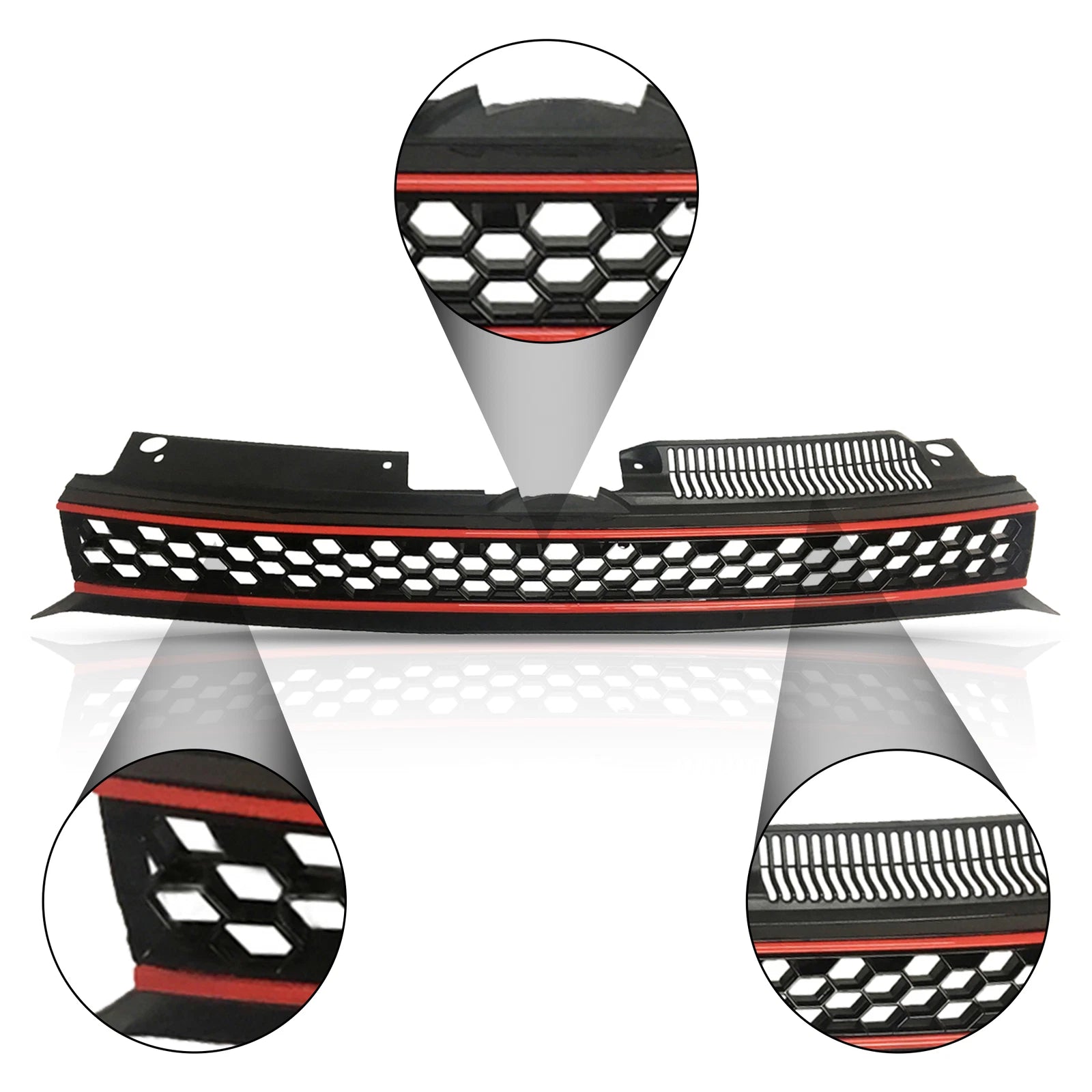 Badgeless Hex Mesh Grille for VW Mk6 Golf GTI Jetta (2010–2014)