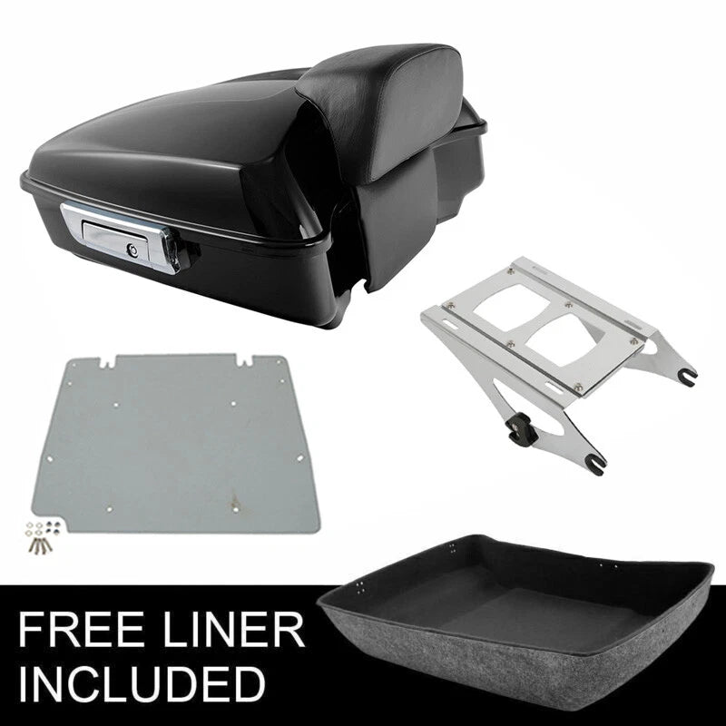 Chopped Trunk Pad Mount Rack Base Plate for Harley Touring Road Glide (2014–2026)