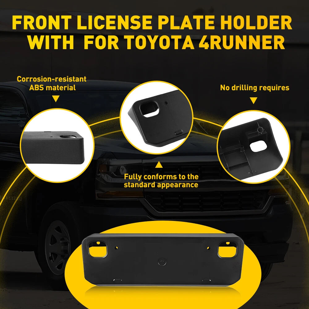 Front Textured License Plate Bracket for Toyota 4Runner (2014–2023) 5211435040