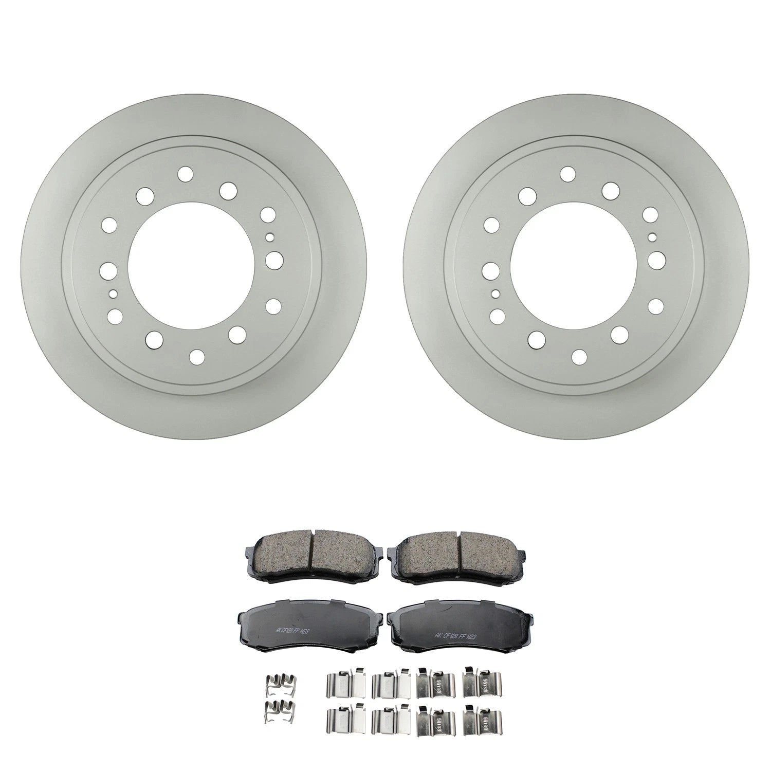 Set of 2 Bosch QuietCast Rear Rotors & Akebono ProACT Pads for 4Runner Sequoia (2003–2023)