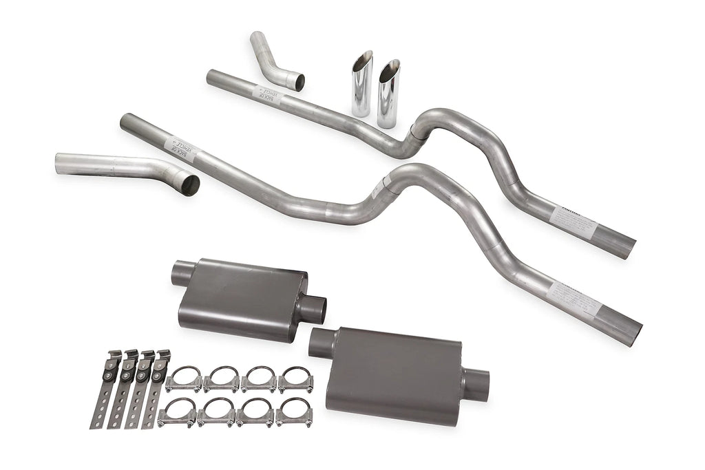 Dual Exhaust Kit for GM C/K 10 (1981–1987) 3" Corner Exit SW Tips