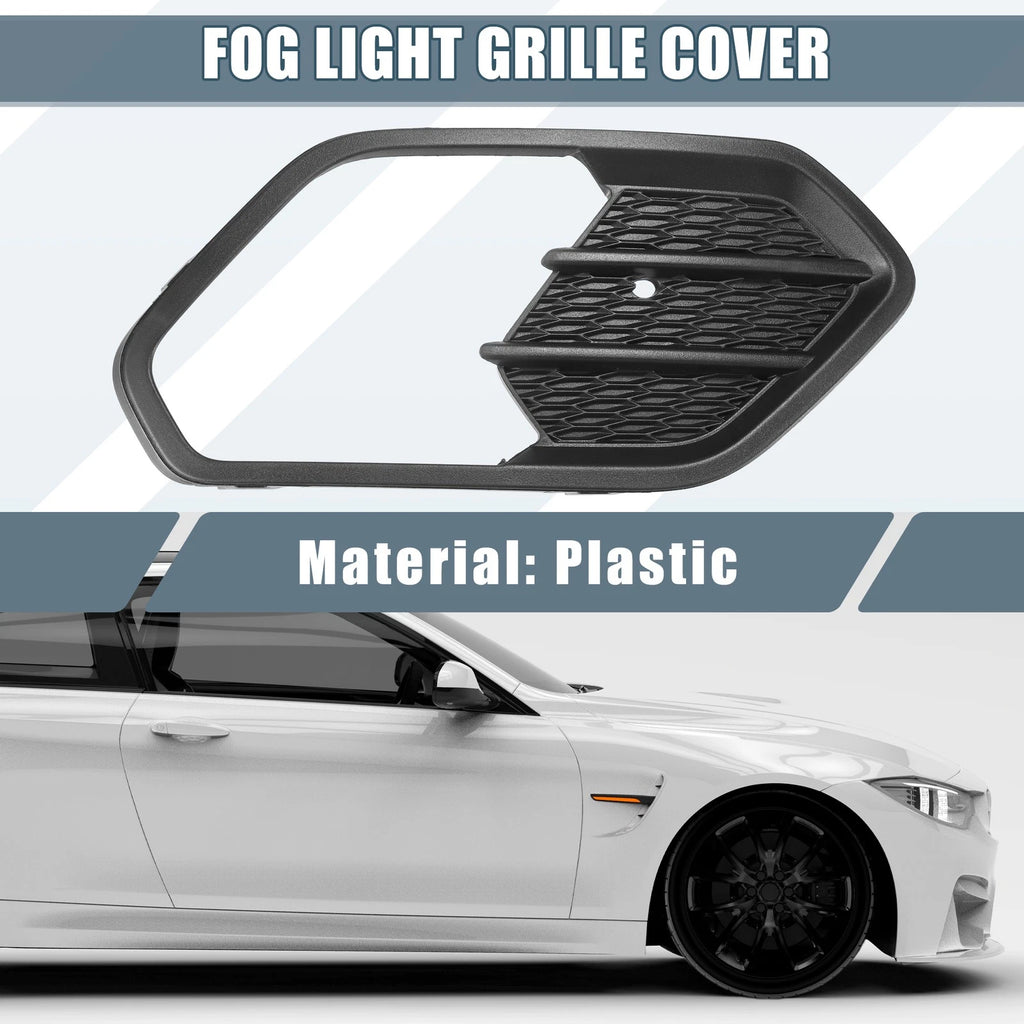 Front Right Fog Light Grille Cover Trim for Ford Escape Kuga (2017–2019) Black