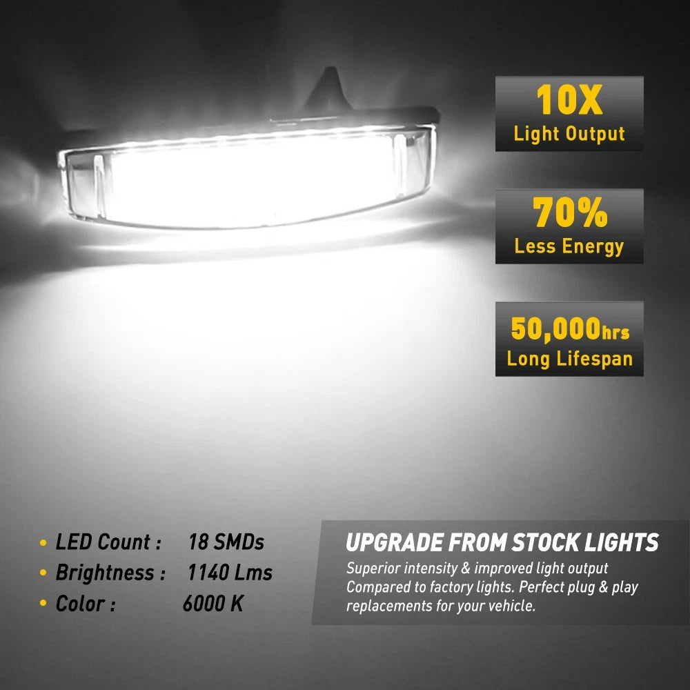LED License Plate Lamps for Lexus IS300 (2001–2005) GS (1998–2005) RX (2004–2009) ES (2002–2006)