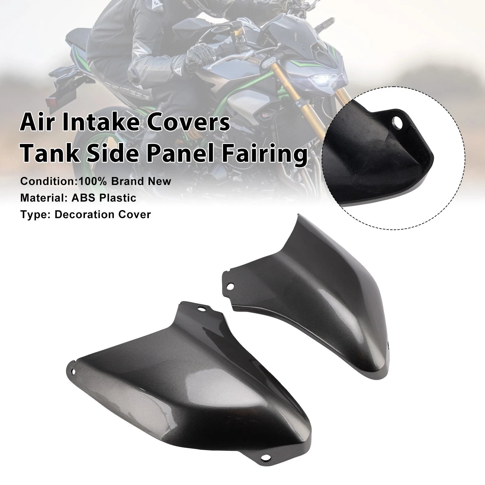 Air Intake Covers for Kawasaki Z900 (2025–2026) Gray #4
