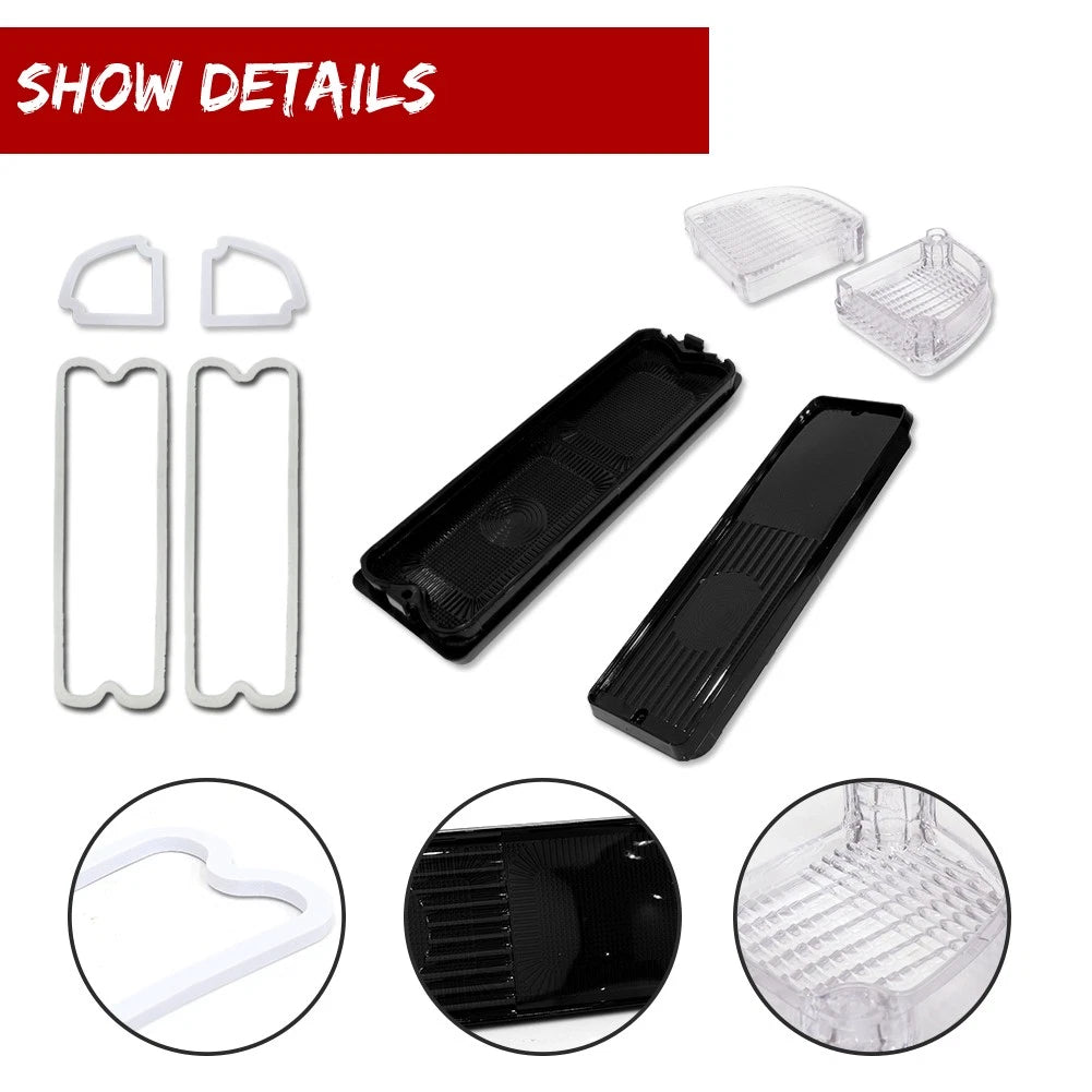 Tail Light Lens & Side Markers Kit for Chevy GMC Pickup Truck (1968–1972)