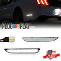 Clear White LED Rear Side Marker Lights for Ford Mustang (2015–2020)