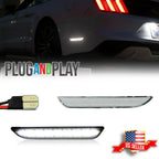 Clear White LED Rear Side Marker Lights for Ford Mustang (2015–2020)