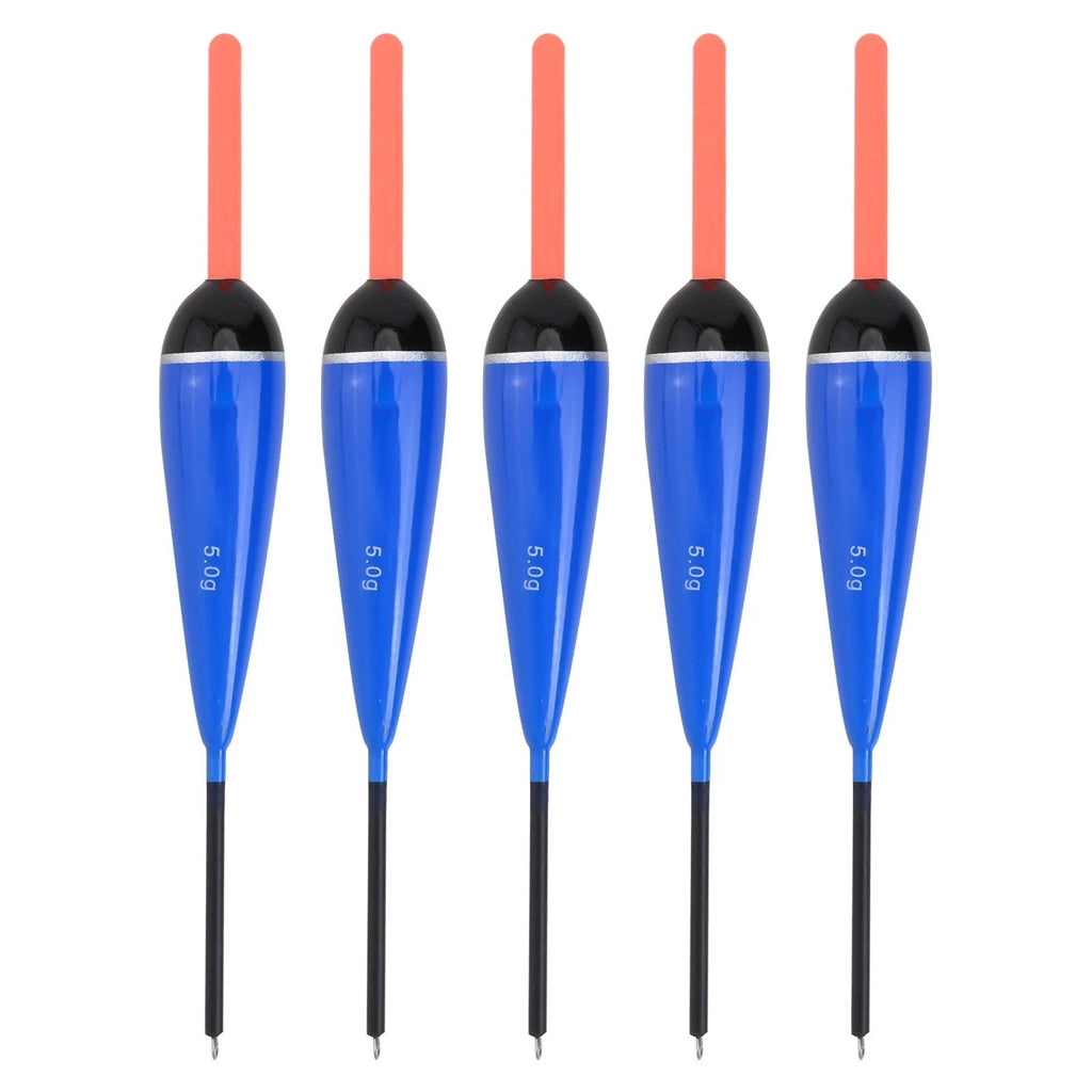 Set of 5 Balsa Wood Float Bobbers for Fishing Accessories