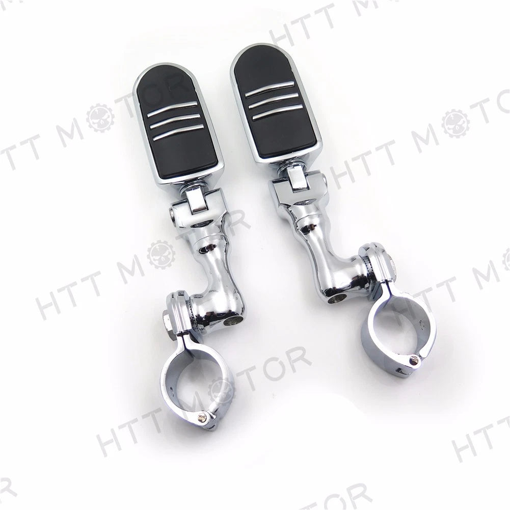 Adjustable Foot Pegs for Triumph Rocket/Suzuki (1.5" Chrome)