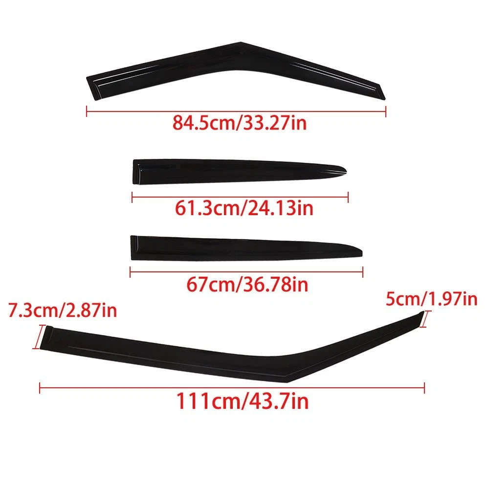 Set of 4 Smoke Side Window Vent Visors for Hyundai Veloster (2011–2017)