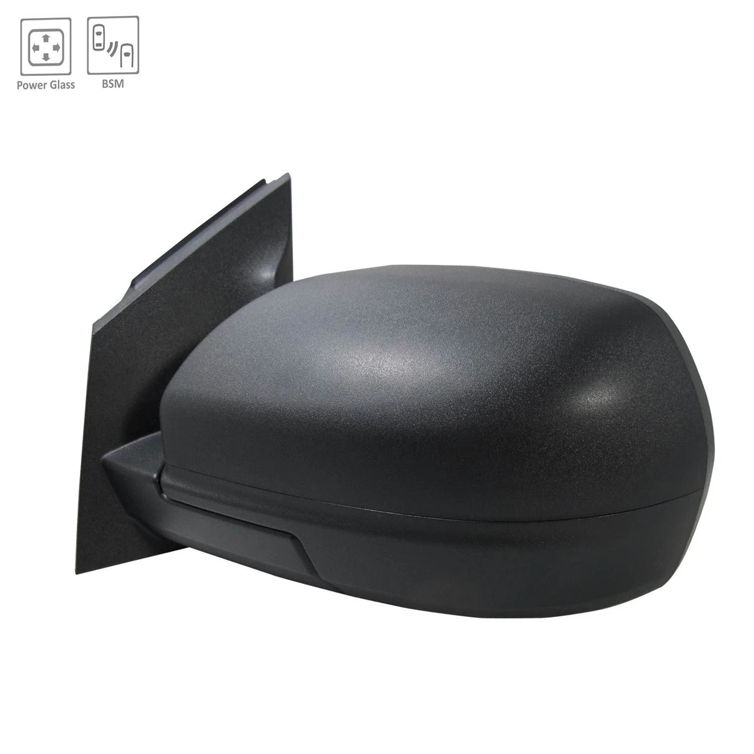 Power Door Mirror Replacement Textured Driver Side for Blind Spot (2014–2019)