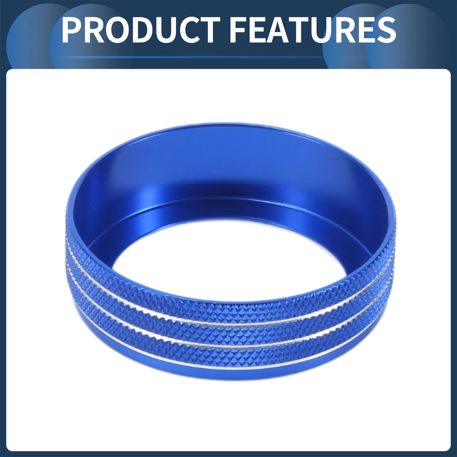 Headlight Fog Light Switch Knob Cover Ring for Dodge RAM (2018–2022) Blue 1 Pc
