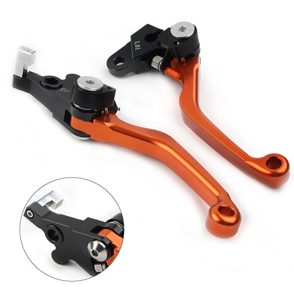 Orange Pivot Brake Clutch Levers for Honda XR250/Motard (1995–2007) CRM250R/AR (1994–1998)