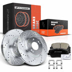 Set of 4 Drilled Brake Rotors & Ceramic Pads for Hyundai Santa Fe