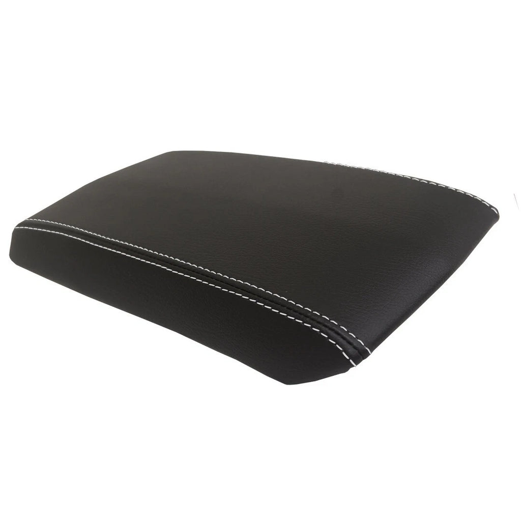 Leather Console Armrest Cover for Cadillac CTS (2008–2014) White Stitch
