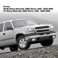 2X Front Door Tailgate Handle Covers for Chevrolet Silverado 2500 (1999–2006)