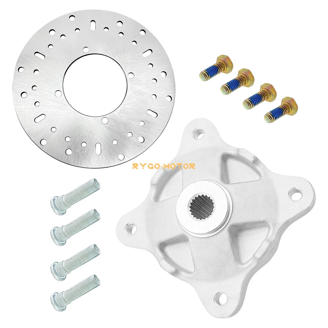 Front Wheel Hub & Studs & Brake Rotor Kit for Polaris Scrambler 500 (2010–2012)