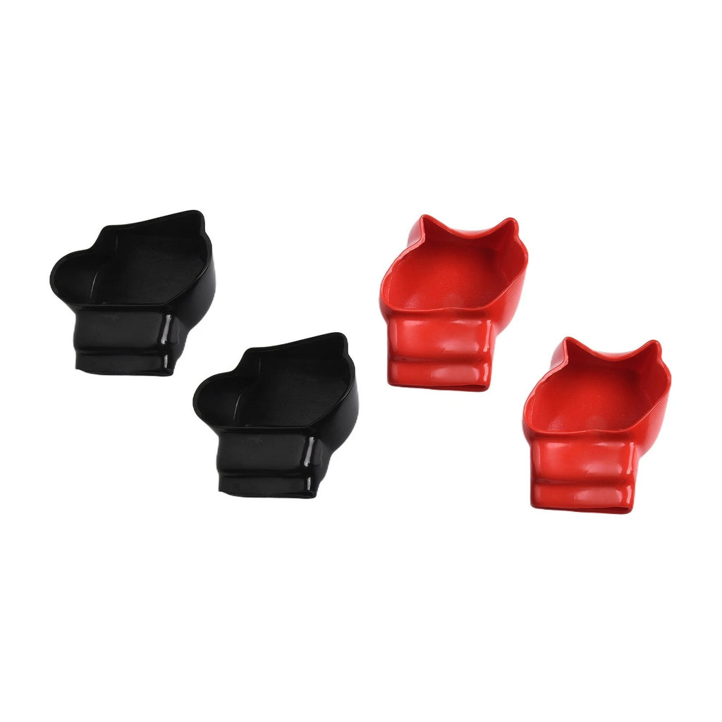 Set of 2 Battery Terminal Rubber Covers for Car RV Boat - Red Black