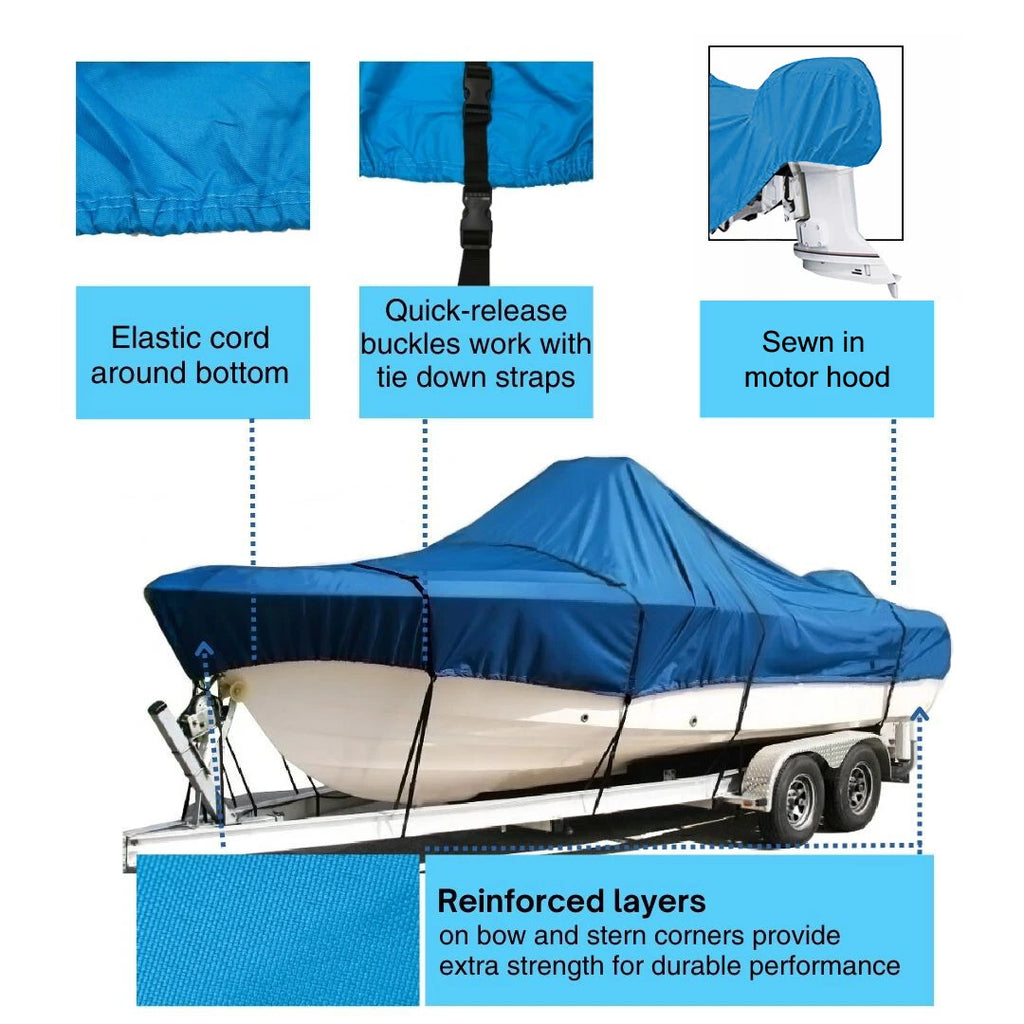 Heavy Duty Waterproof Deck Boat Cover for Sea Ray SDX 270 (2016–2023)